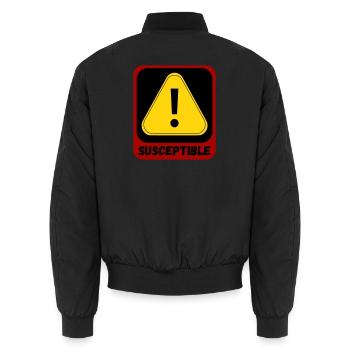 Anfällig - Unisex Bomberjacke - Schwarz - Hinten - AI Model Male 185 light (185cm)
