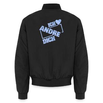 Andre als Liebe - Unisex Bomberjacke - Schwarz - Hinten - AI Model Male 185 light (185cm)