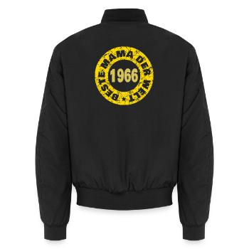 Mama 1966 - Unisex Bomberjacke - Schwarz - Hinten - AI Model Male 185 light (185cm)