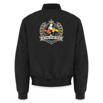 Ein Team Ein Takt Ein Ziel Mannschaft Teamgeist - Unisex Bomberjacke - Schwarz - Hinten - AI Model Male 185 light (185cm)