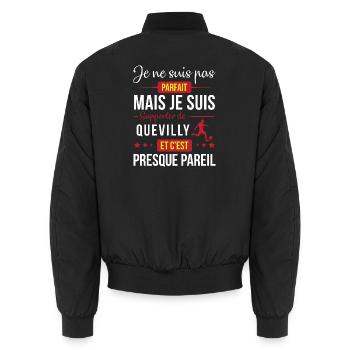 Je Ne Suis Pas Parfait Mais Je Suis Supporter D... - Bomber unisexe - noir - Dos - AI Model Male 185 light (185cm)