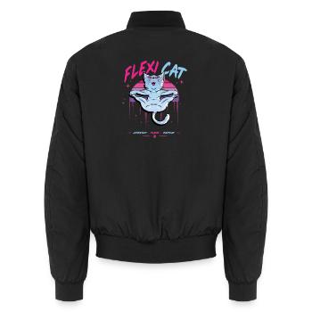 Le Flexi Cat s’étire merveilleusement - Bomber unisexe - noir - Dos - AI Model Male 185 light (185cm)