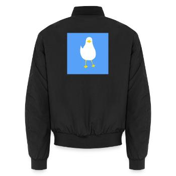 Möwe - Unisex Bomberjacke - Schwarz - Hinten - AI Model Male 185 light (185cm)