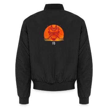 Wächter des Sonnenuntergangsdrachens 侍 - Unisex Bomberjacke - Schwarz - Hinten - AI Model Male 185 light (185cm)