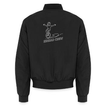 Einrad Crew – Einradfahren Zirkus Kinder Vektor - Unisex Bomberjacke - Schwarz - Hinten - AI Model Male 185 light (185cm)