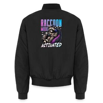 Gamer Gaming Cat Video Game - Unisex Bomberjacke - Schwarz - Hinten - AI Model Male 185 light (185cm)