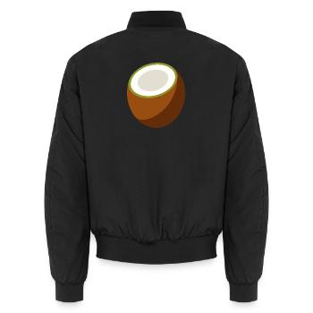 Kokosnuss - Unisex Bomberjacke - Schwarz - Hinten - AI Model Male 185 light (185cm)