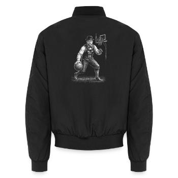 Theodore Roosevelt Basketball - Unisex Bomberjacke - Schwarz - Hinten - AI Model Male 185 light (185cm)