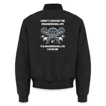 Ingenieur Student - Unisex Bomberjacke - Schwarz - Hinten - AI Model Male 185 light (185cm)
