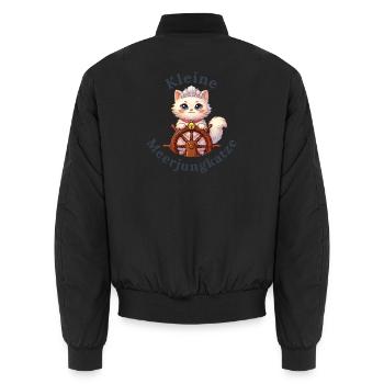 Kleine Meerjungkatze - Baby Katze - Unisex Bomberjacke - Schwarz - Hinten - AI Model Male 185 light (185cm)