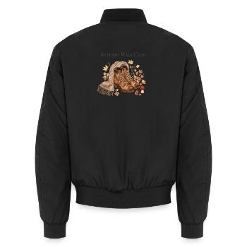 Autumn Walk Club Autumn Hiking - Unisex Bomber Jacket - black - Back - AI Model Male 185 light (185cm)