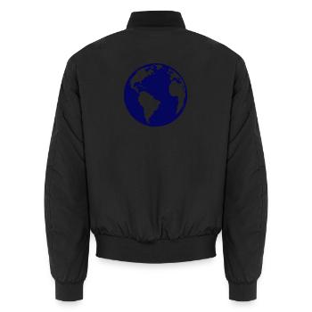 Erde - Unisex Bomberjacke - Schwarz - Hinten - AI Model Male 185 light (185cm)