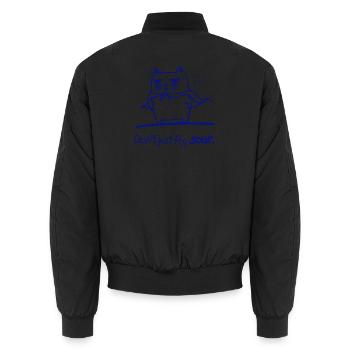 Dont Just Fly Soar Superkatze Motivation Geschenk - Unisex Bomberjacke - Schwarz - Hinten - AI Model Male 185 light (185cm)
