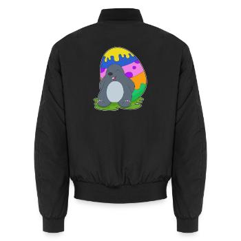 Mole Easter Easter Egg - Unisex Bomber Jacket - black - Back - AI Model Male 185 light (185cm)