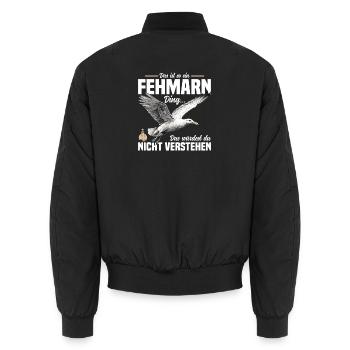 Das Ist So Ein Fehmarn Ding - Unisex Bomberjacke - Schwarz - Hinten - AI Model Male 185 light (185cm)