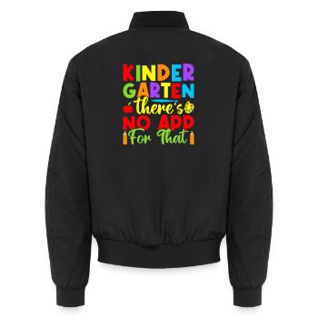 Pre K Teacher No App For That Kindergarten Teacher - Unisex Bomberjacke - Schwarz - Hinten - AI Model Male 185 light (185cm)