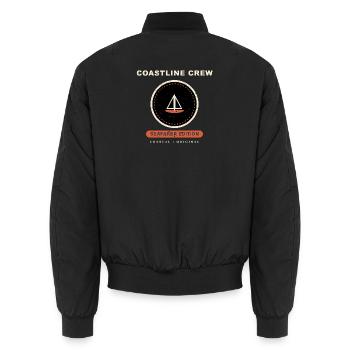 Coastline Crew - Unisex Bomberjacke - Schwarz - Hinten - AI Model Male 185 light (185cm)