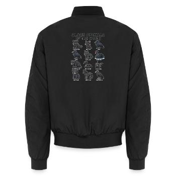  Schwarze Tiere Der - Unisex Bomberjacke - Schwarz - Hinten - AI Model Male 185 light (185cm)