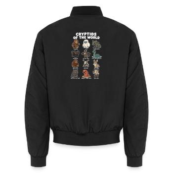  Cryptids Of The World Niedliches - Unisex Bomberjacke - Schwarz - Hinten - AI Model Male 185 light (185cm)