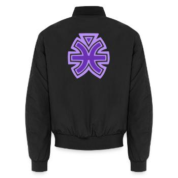 Fische- und Wasserstammessymbol - Unisex Bomberjacke - Schwarz - Hinten - AI Model Male 185 light (185cm)