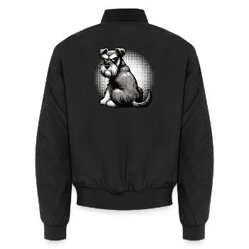 Schnauzer Riesenschnauzer Schnauzerbesitzer - Unisex Bomberjacke - Schwarz - Hinten - AI Model Male 185 light (185cm)