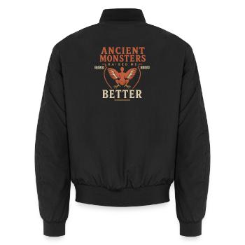 Harpyie Griechische Mythologie Fantasy Monster - Unisex Bomberjacke - Schwarz - Hinten - AI Model Male 185 light (185cm)