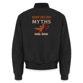 Harpyie Griechische Mythologie Fantasy Monster - Unisex Bomberjacke - Schwarz - Hinten - AI Model Male 185 light (185cm)