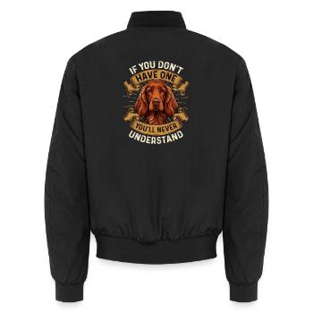 Wenn du keinen hast, wirst du Hund nie verstehen - Unisex Bomberjacke - Schwarz - Hinten - AI Model Male 185 light (185cm)