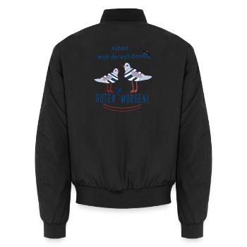 Guten Morgen mit Möwen - Unisex Bomberjacke - Schwarz - Hinten - AI Model Male 185 light (185cm)