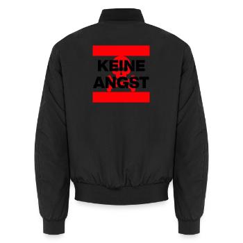 KEINE ANGST NIE WIEDER IST JETZT SKULL ROT NO NZS - Unisex Bomberjacke - Schwarz - Hinten - AI Model Male 185 light (185cm)