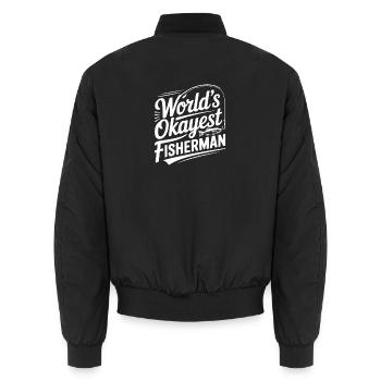 Der beste Fischer der Welt - Unisex Bomberjacke - Schwarz - Hinten - AI Model Male 185 light (185cm)