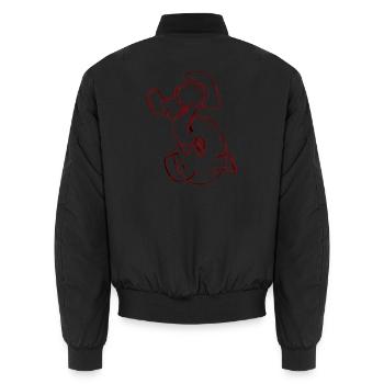 Lieblingszahl 3 Drei 3 - Unisex Bomberjacke - Schwarz - Hinten - AI Model Male 185 light (185cm)