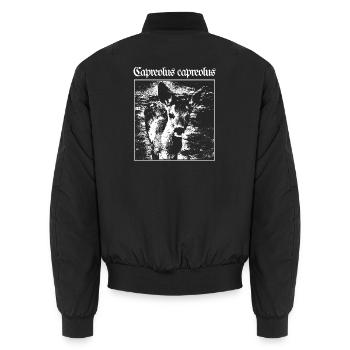 Capreolus capreolus - Unisex Bomber Jacket - black - Back - AI Model Male 185 light (185cm)