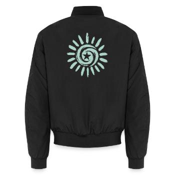 Soleil avec étoile - Bomber unisexe - noir - Dos - AI Model Male 185 light (185cm)