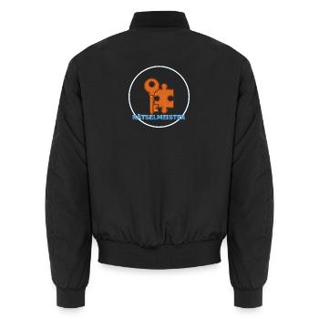 Rätselmeister – Team-Shirt für Escape-Gewinner - Unisex Bomberjacke - Schwarz - Hinten - AI Model Male 185 light (185cm)
