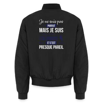 Je Ne Suis Pas Parfait Mais Je Suis Supporter D... - Bomber unisexe - noir - Dos - AI Model Male 185 light (185cm)