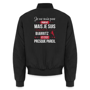 Je Ne Suis Pas Parfait Mais Je Suis Supporter D... - Bomber unisexe - noir - Dos - AI Model Male 185 light (185cm)