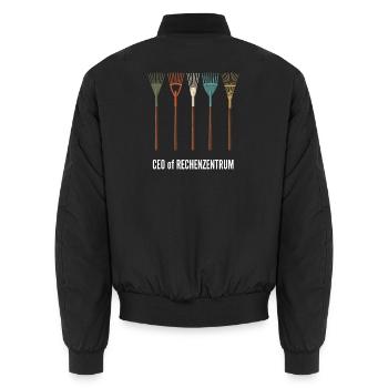 Rechenzentrum Gärtner Garten Gartenarbeit - Unisex Bomberjacke - Schwarz - Hinten - AI Model Male 185 light (185cm)