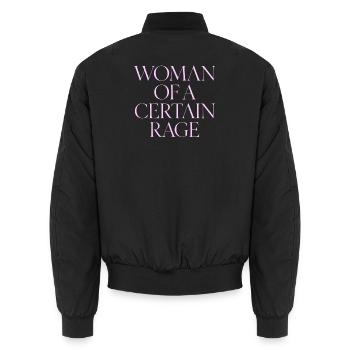 Woman Of A Certain Rage T-Shirt Pink Elegant - Unisex Bomber Jacket - black - Back - AI Model Male 185 light (185cm)