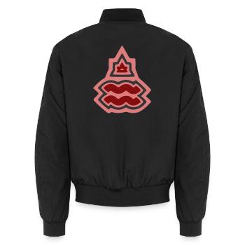 Zodiac Tribal Aquarius and Air - Unisex Bomber Jacket - black - Back - AI Model Male 185 light (185cm)