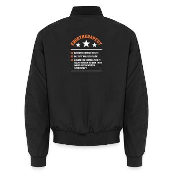 Ergotherapeut Immer Recht - Unisex Bomberjacke - Schwarz - Hinten - AI Model Male 185 light (185cm)