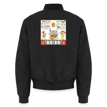 Cinco Mayo Día Muertos Fiesta - Unisex Bomberjacke - Schwarz - Hinten - AI Model Male 185 light (185cm)