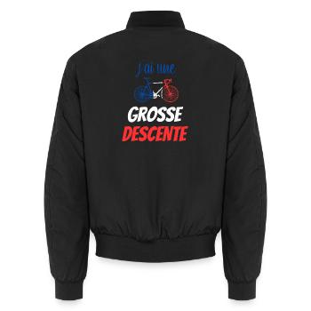 J'ai une Grosse Descente Cycliste France - Bomber unisexe - noir - Dos - AI Model Male 185 light (185cm)