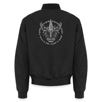 Odin's Spear - Unisex Bomber Jacket - black - Back - AI Model Male 185 light (185cm)
