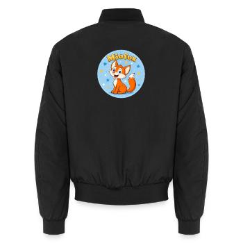 04_Mio_Kreis - Unisex Bomber Jacket - black - Back - AI Model Male 185 light (185cm)