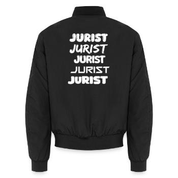 Occupation Lawyer - Unisex Bomber Jacket - black - Back - AI Model Male 185 light (185cm)