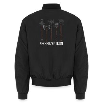 Rechenzentrum lustige Programmierer Sprüche - Unisex Bomberjacke - Schwarz - Hinten - AI Model Male 185 light (185cm)