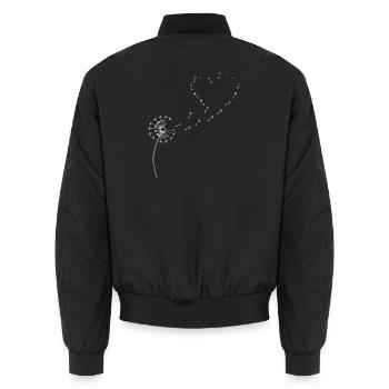 Dandelion Dandelion - Unisex Bomber Jacket - black - Back - AI Model Male 185 light (185cm)