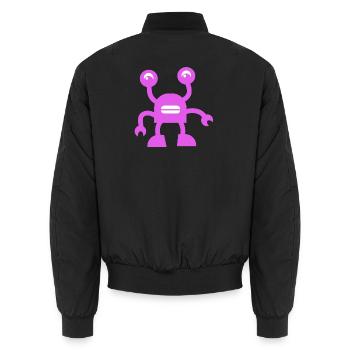 Robot Violet Joyeux - Bomber unisexe - noir - Dos - AI Model Male 185 light (185cm)