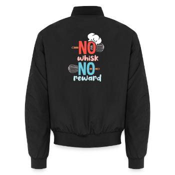 Cake Baking Pastry Chef Cake Baker - Unisex Bomber Jacket - black - Back - AI Model Male 185 light (185cm)